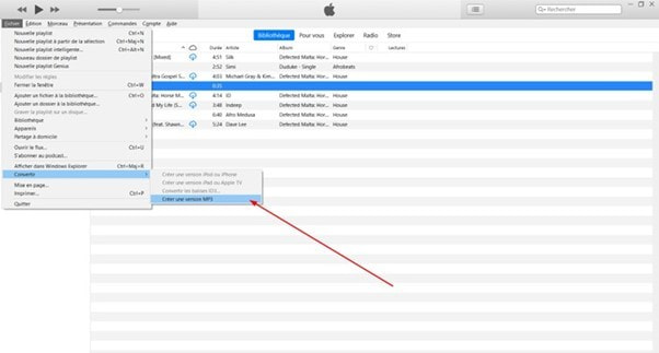 Convertir le fichier AIFF en MP3