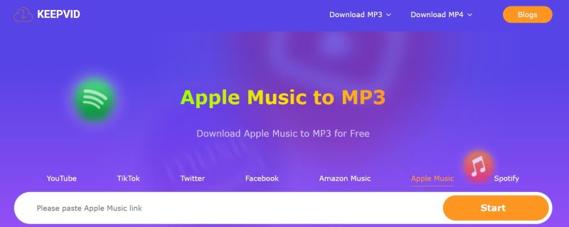 KEEPVID Apple Music to MP3