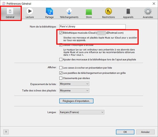 Vérifier la synchronisation iCloud