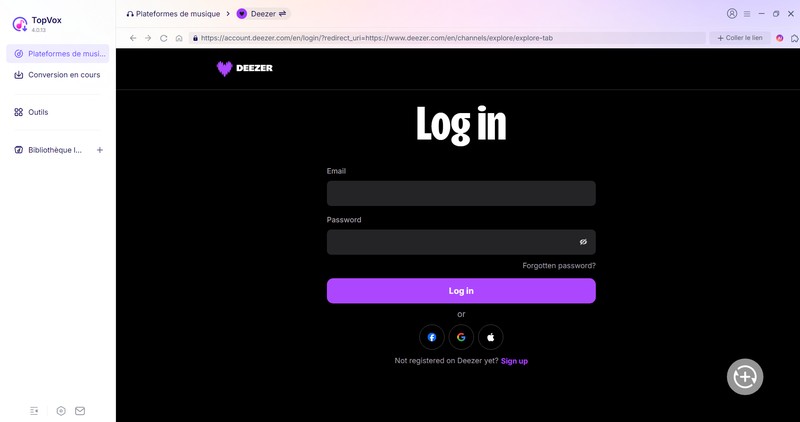 Se Connecter Au Compte Deezer