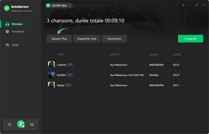 Sélectionnez les morceaux