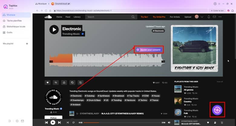 Ajouter les titres à convertir
