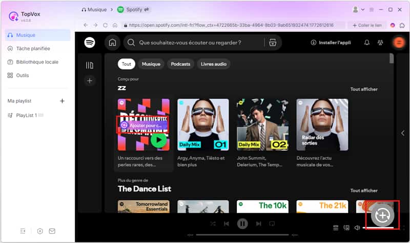 Ajoutez la musique que vous souhaitez convertir