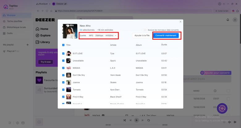 Télécharger Deezer vers MP3 sur Mac