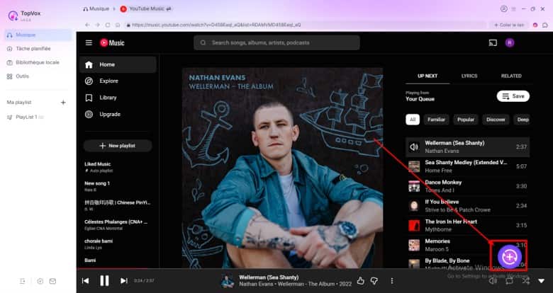 Ajouter la musique YouTube