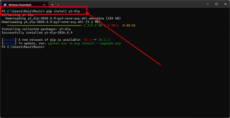 Installer yt-dlp