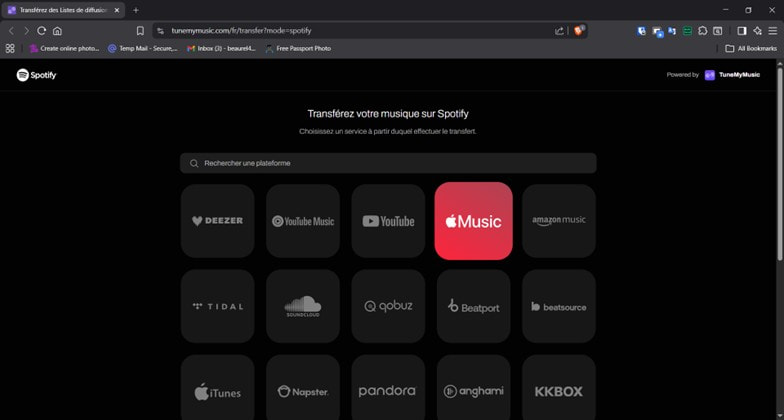 Sélectionner Apple Music comme source