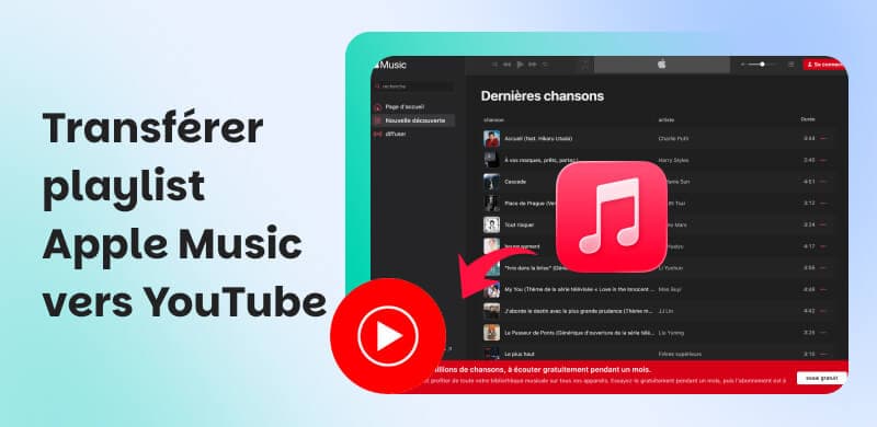 Transférer une playlist Apple Music vers YouTube Music