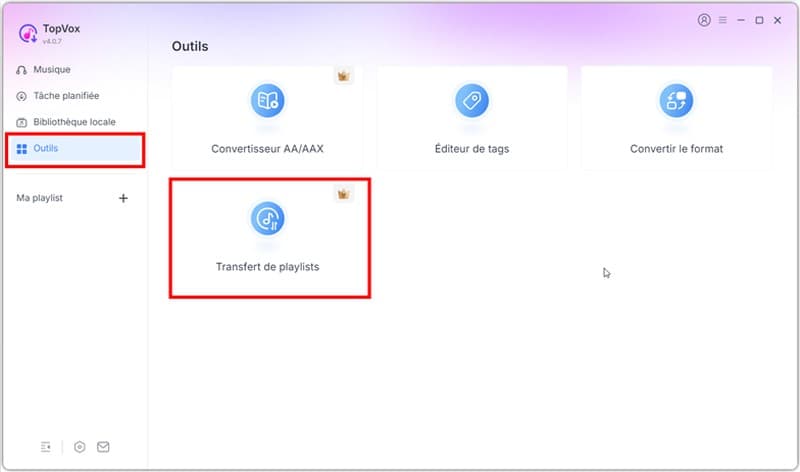 Transfert de playlists