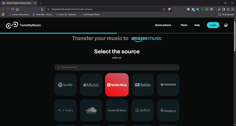 Sélectionner YouTube Music