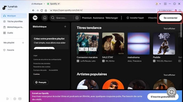 Se connecter à votre compte Spotify