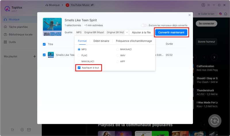 Choisir le Format de Sortie